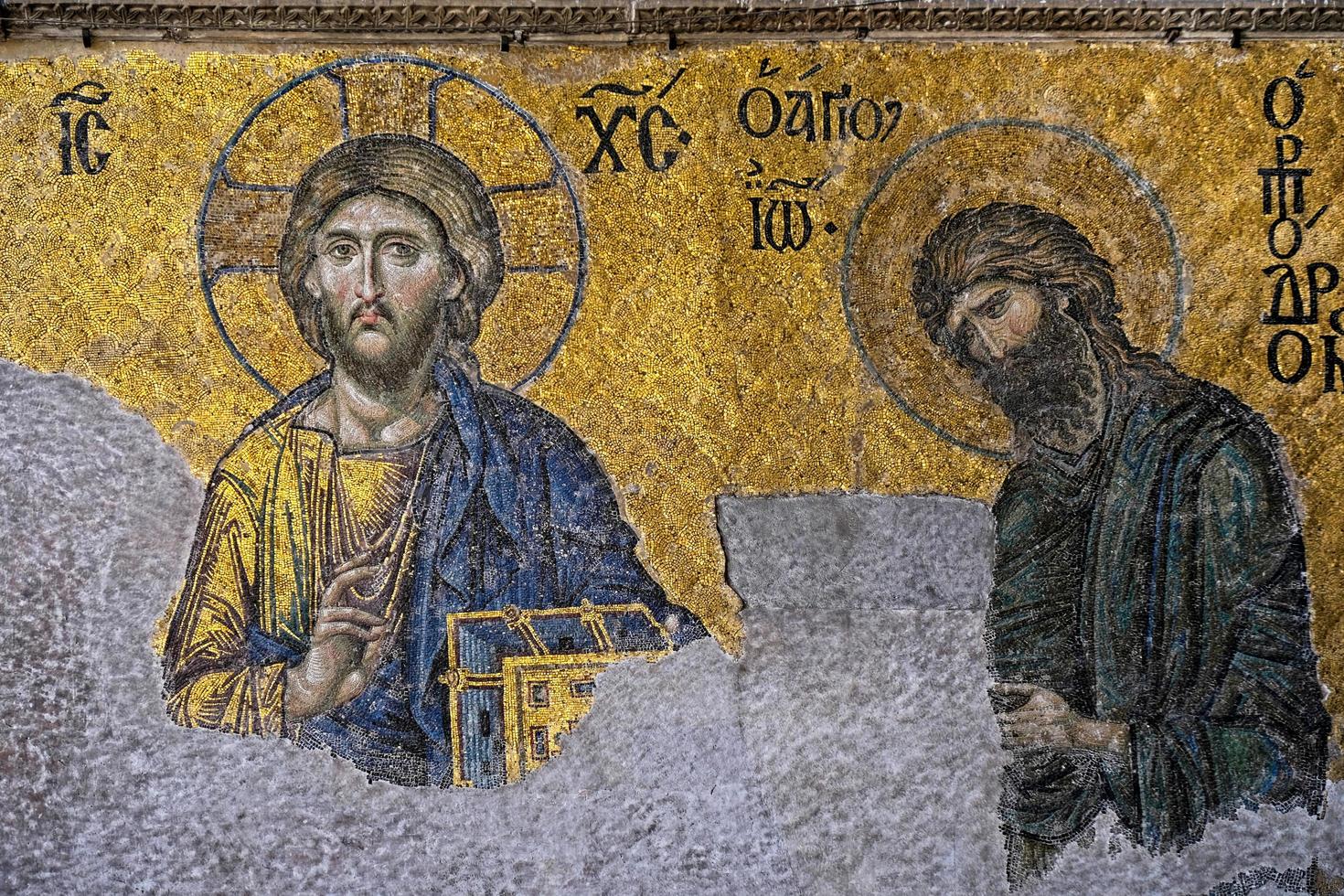 Istambul, Turquia, 2018 - exemplo de arte cristã no museu hagia sophia em Istambul, Turquia em 26 de maio de 2018 foto