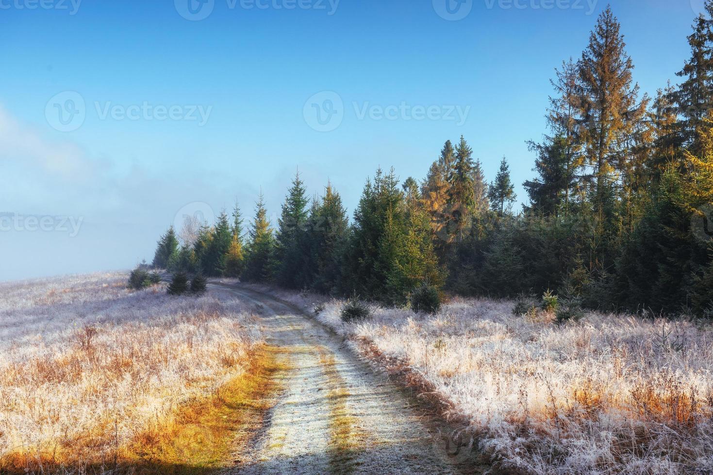 cordilheira de outubro nos primeiros dias de inverno. foto