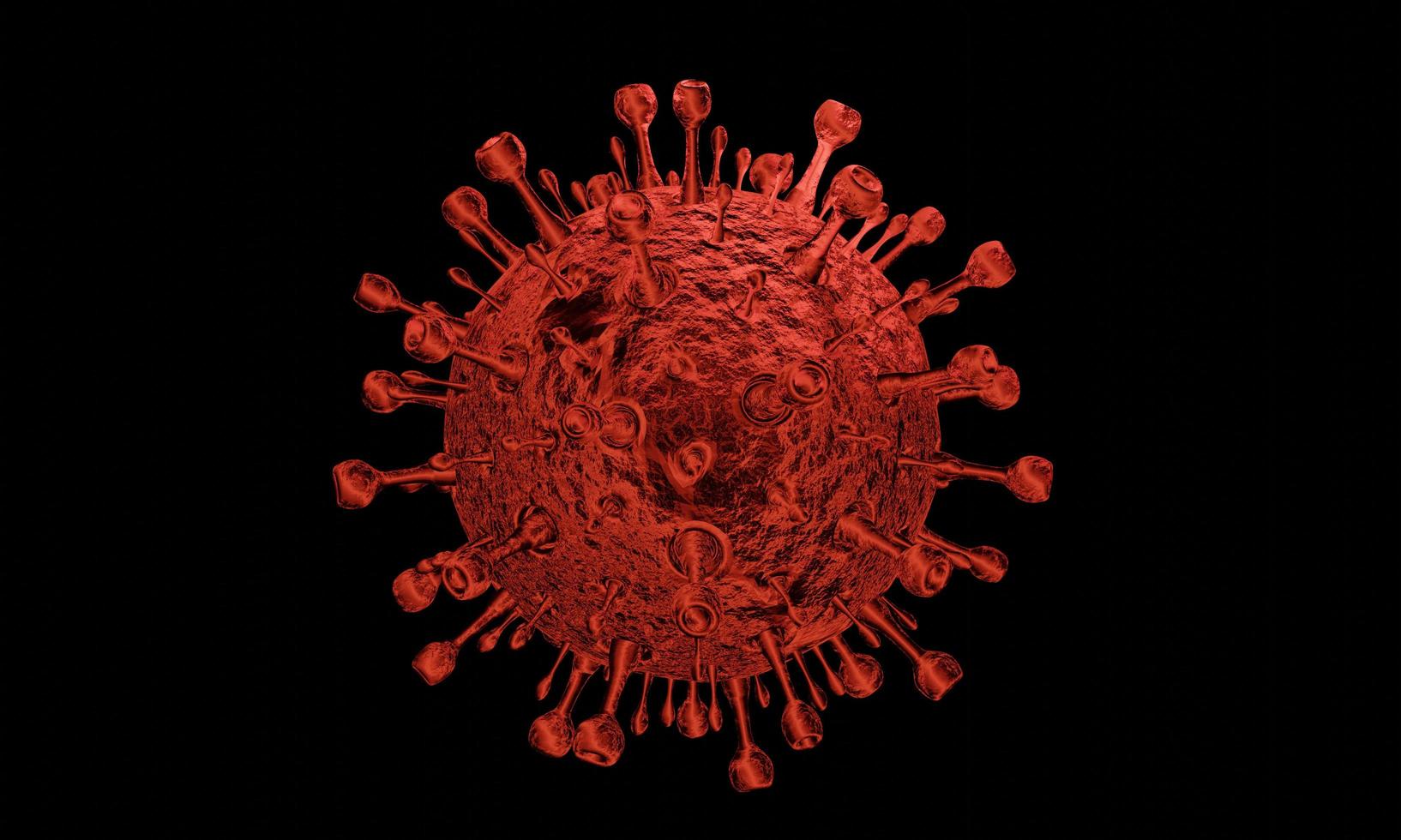 ilustração médica de infecção por doença de coronavírus covid-19. células do vírus covid da gripe respiratória do patógeno da china. novo nome oficial para a doença de coronavírus chamado covid-19. renderização 3D. foto