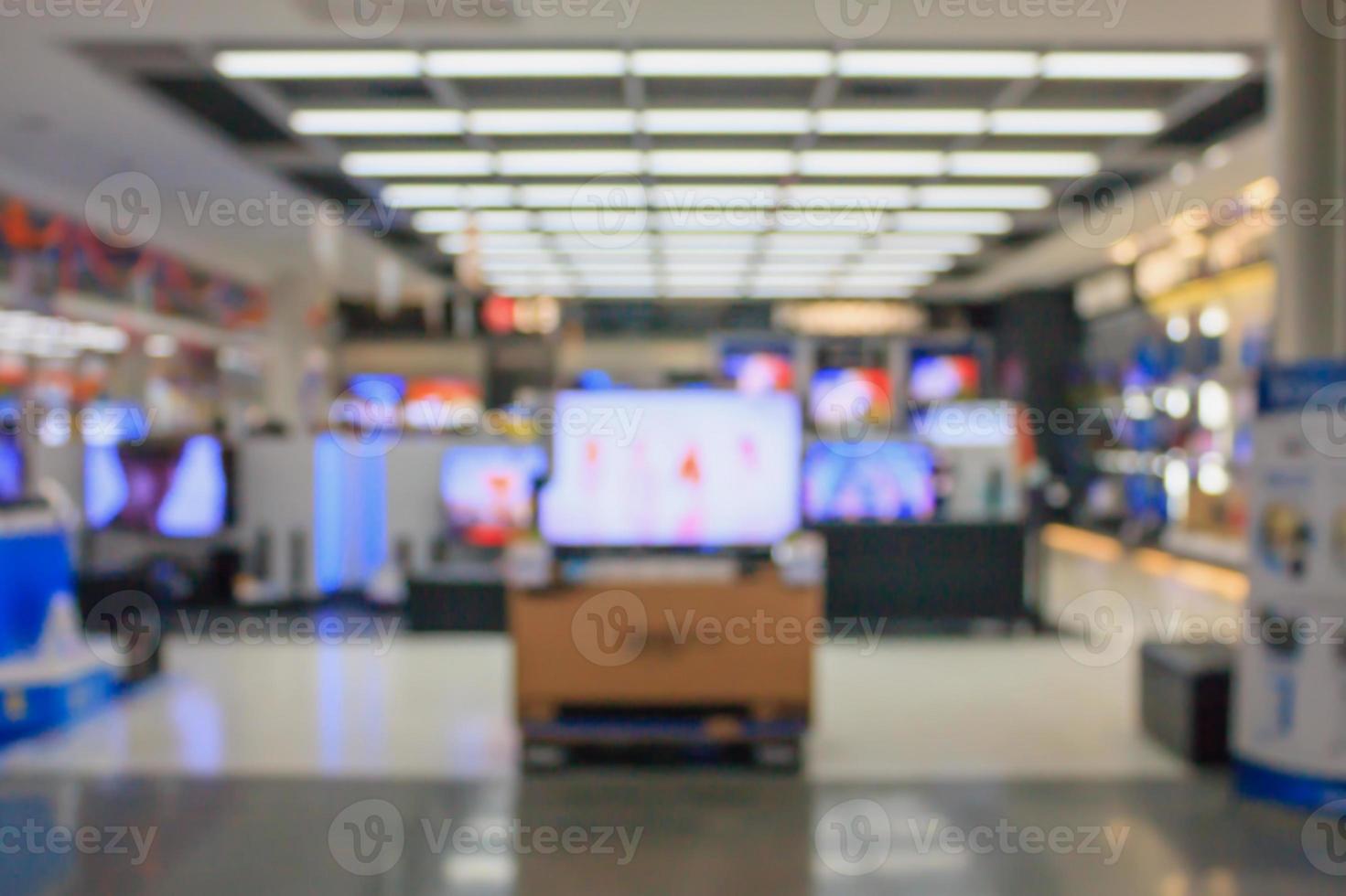 loja de departamentos eletrônicos com fundo desfocado bokeh foto