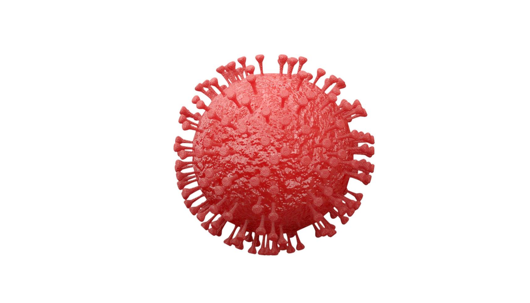 nome coronavírus covid 19 isolado no fundo branco - renderização em 3d foto