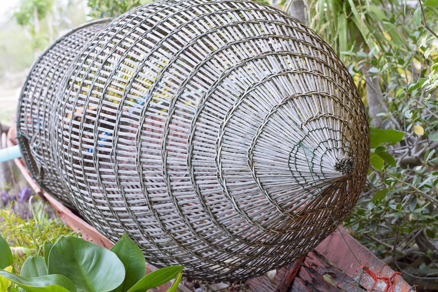 armadilha para peixes de bambu foto