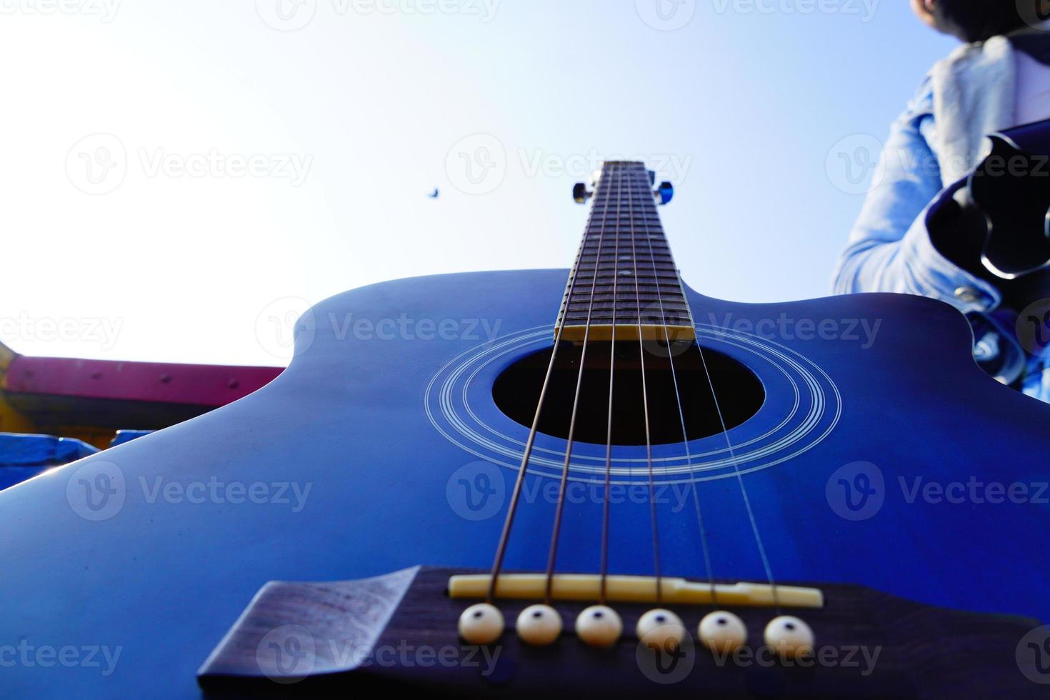 closeup de uma imagem de violão foto