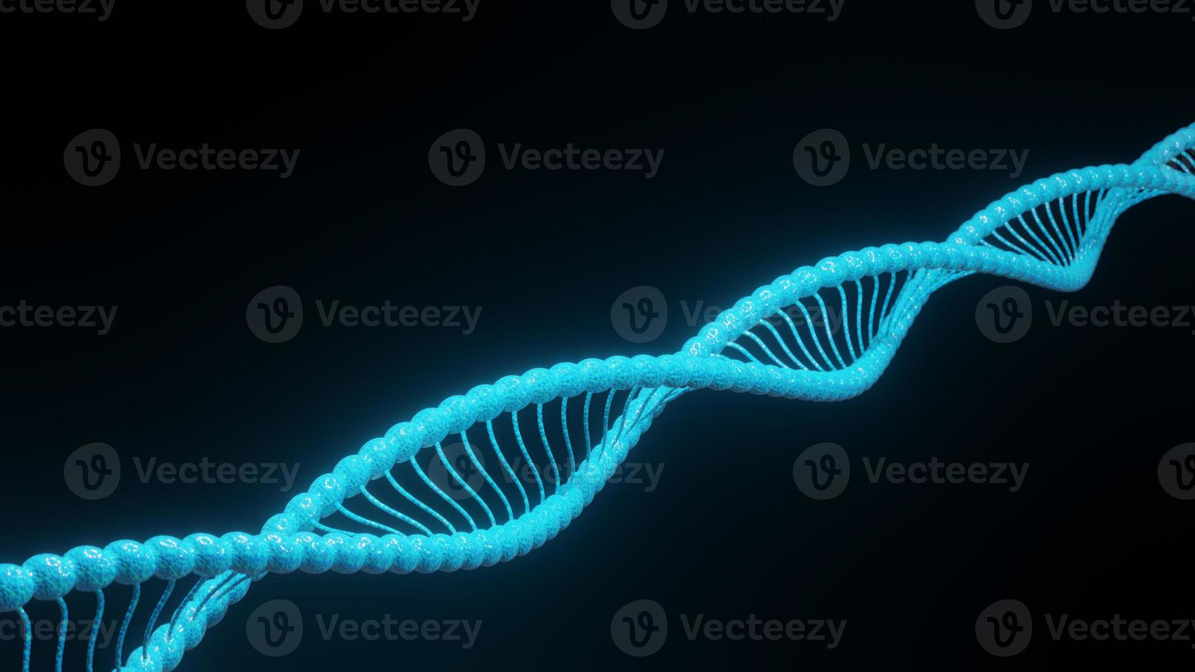 estrutura de dna vetor abstrato. renderização em 3d de fundo de ciência médica foto