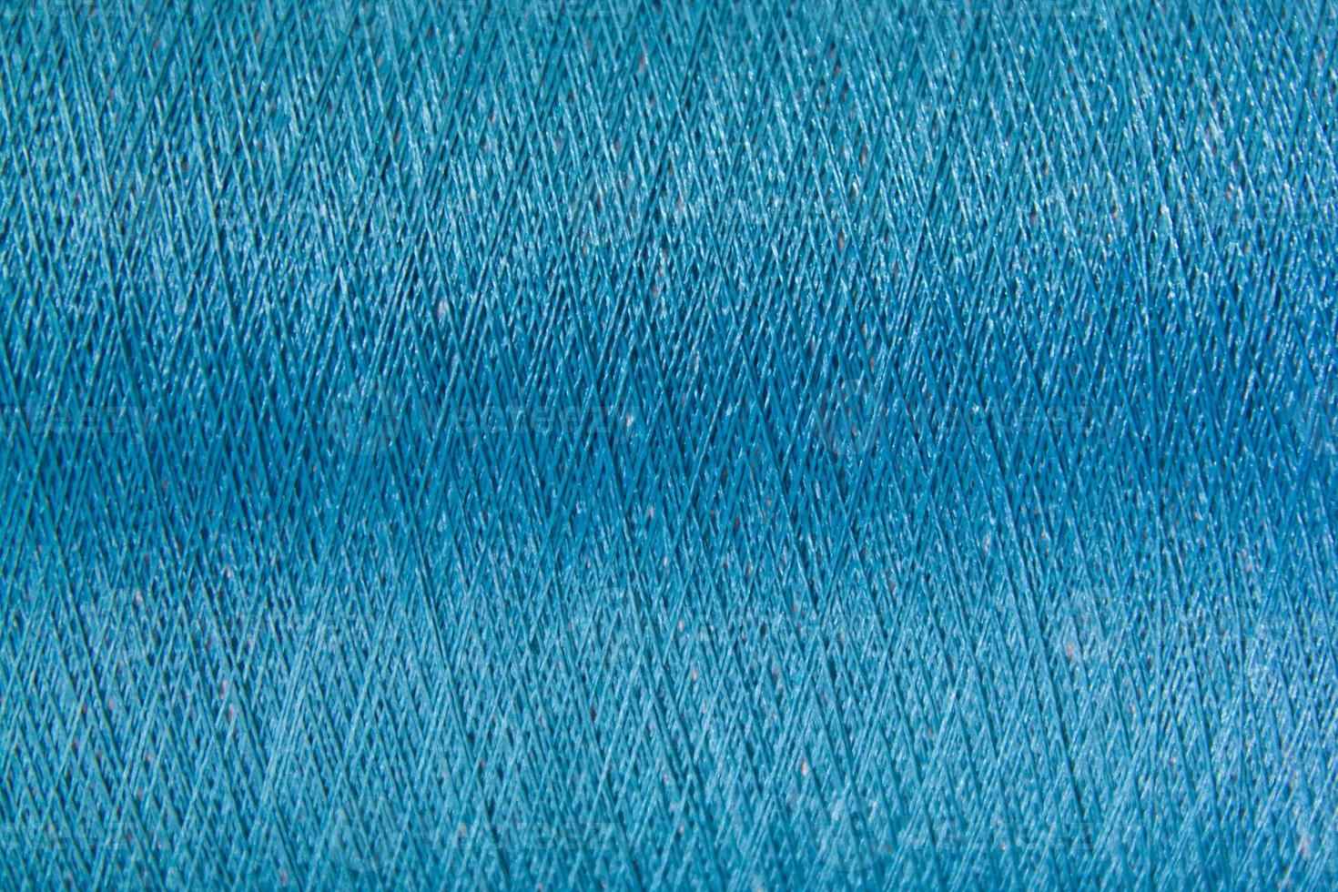 fechado de fundo de textura de fio de cor azul foto