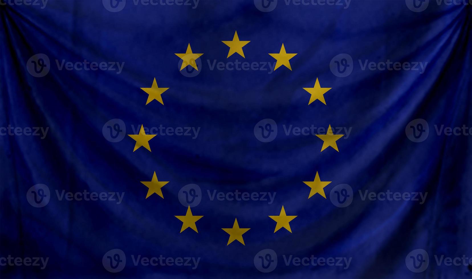 acenando a bandeira da união europeia. fundo para design patriótico e nacional foto