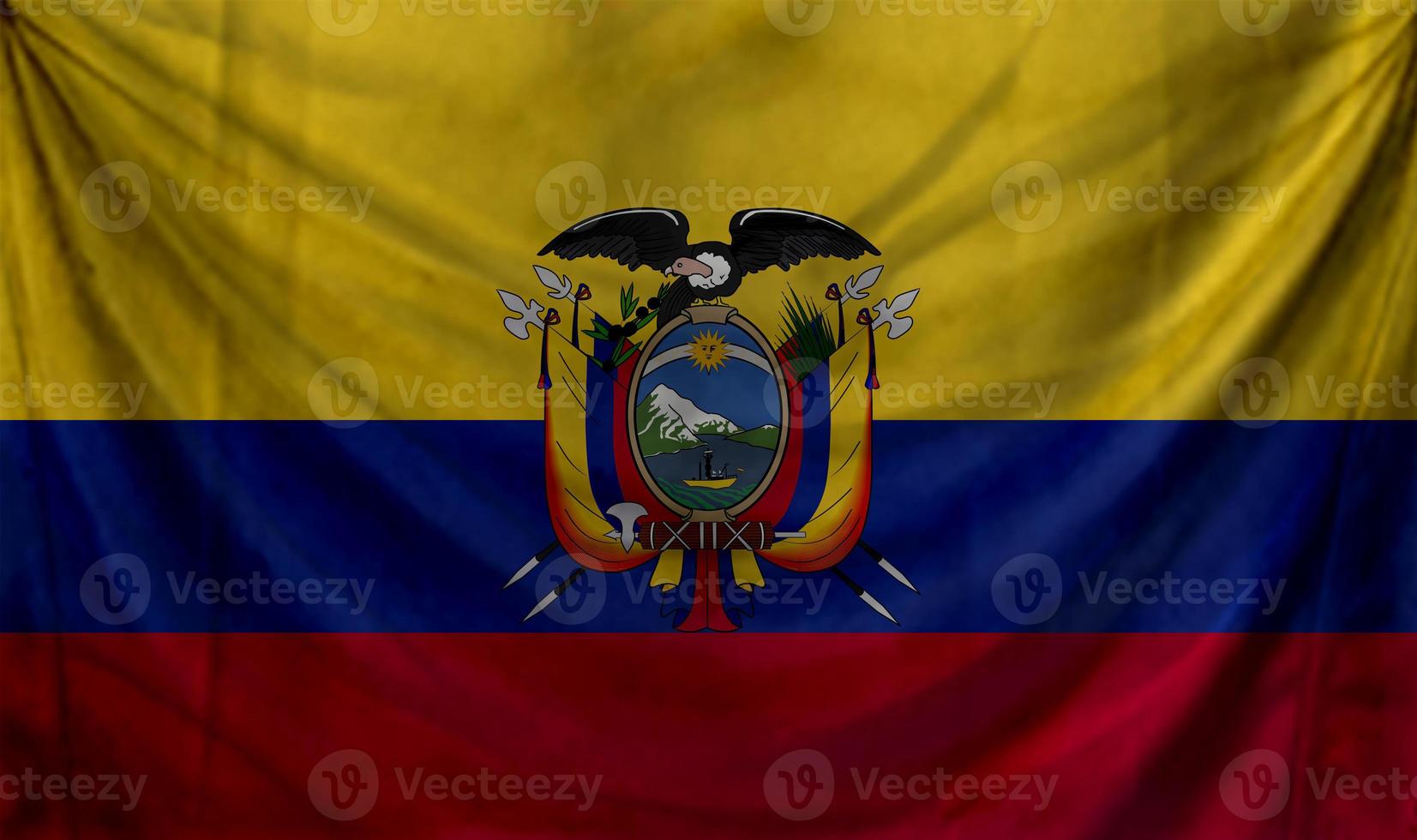 bandeira do Equador acenando. fundo para design patriótico e nacional foto