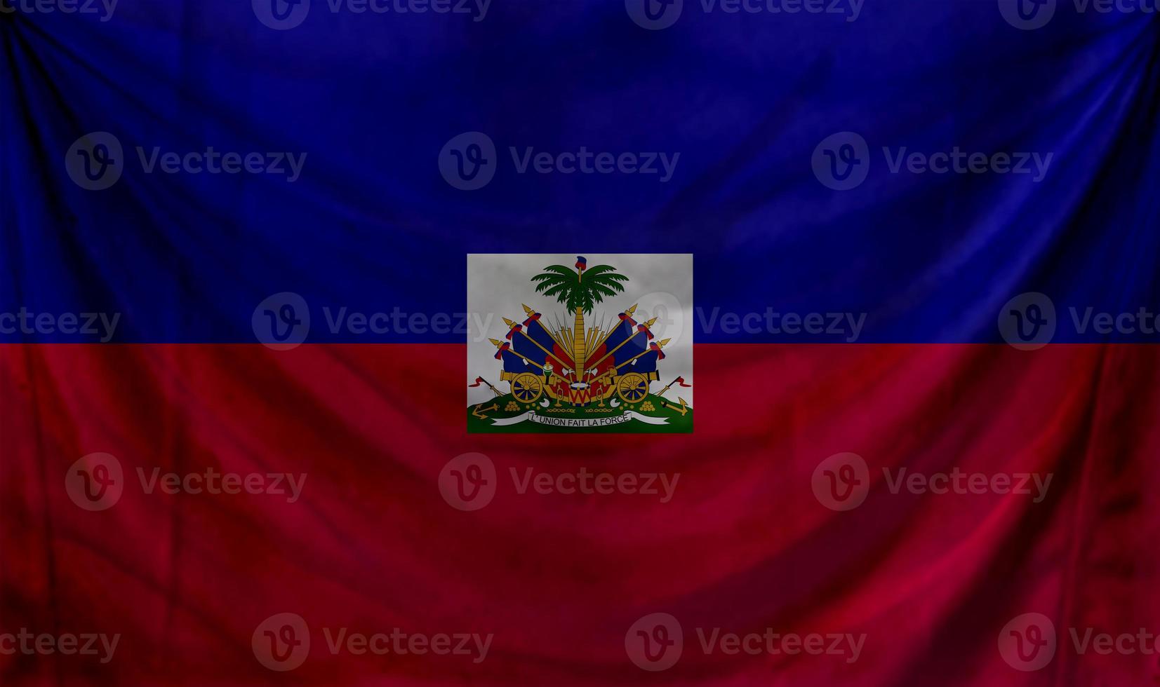 design de onda de bandeira do haiti foto