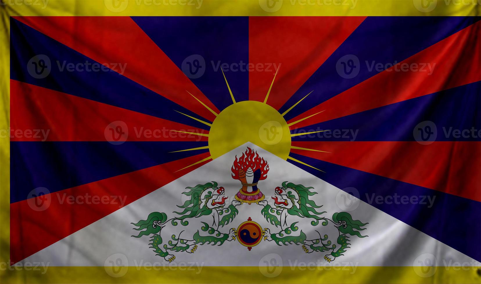 design de onda de bandeira do tibetano foto