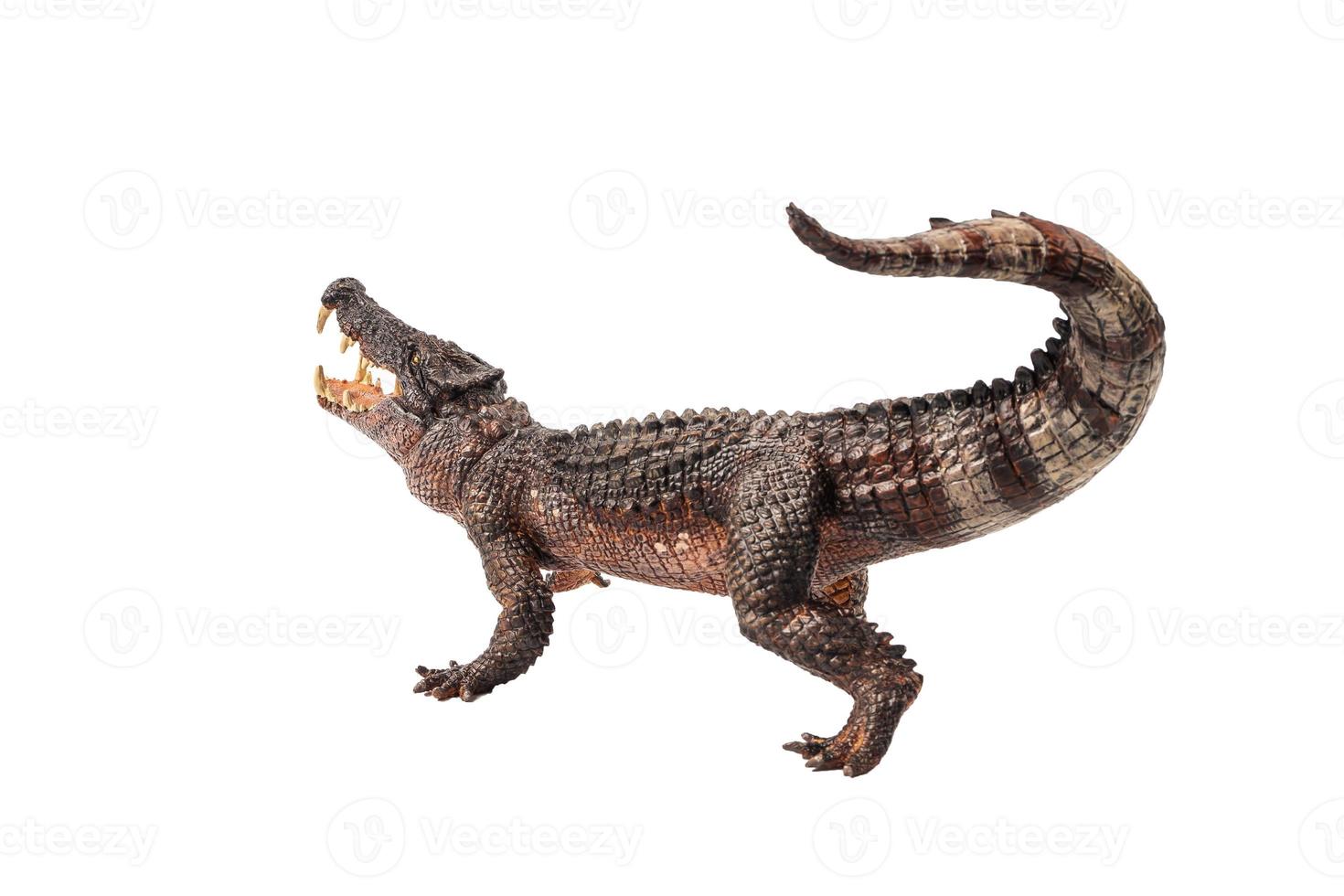 kaprosuchus, dinossauro em fundo branco foto