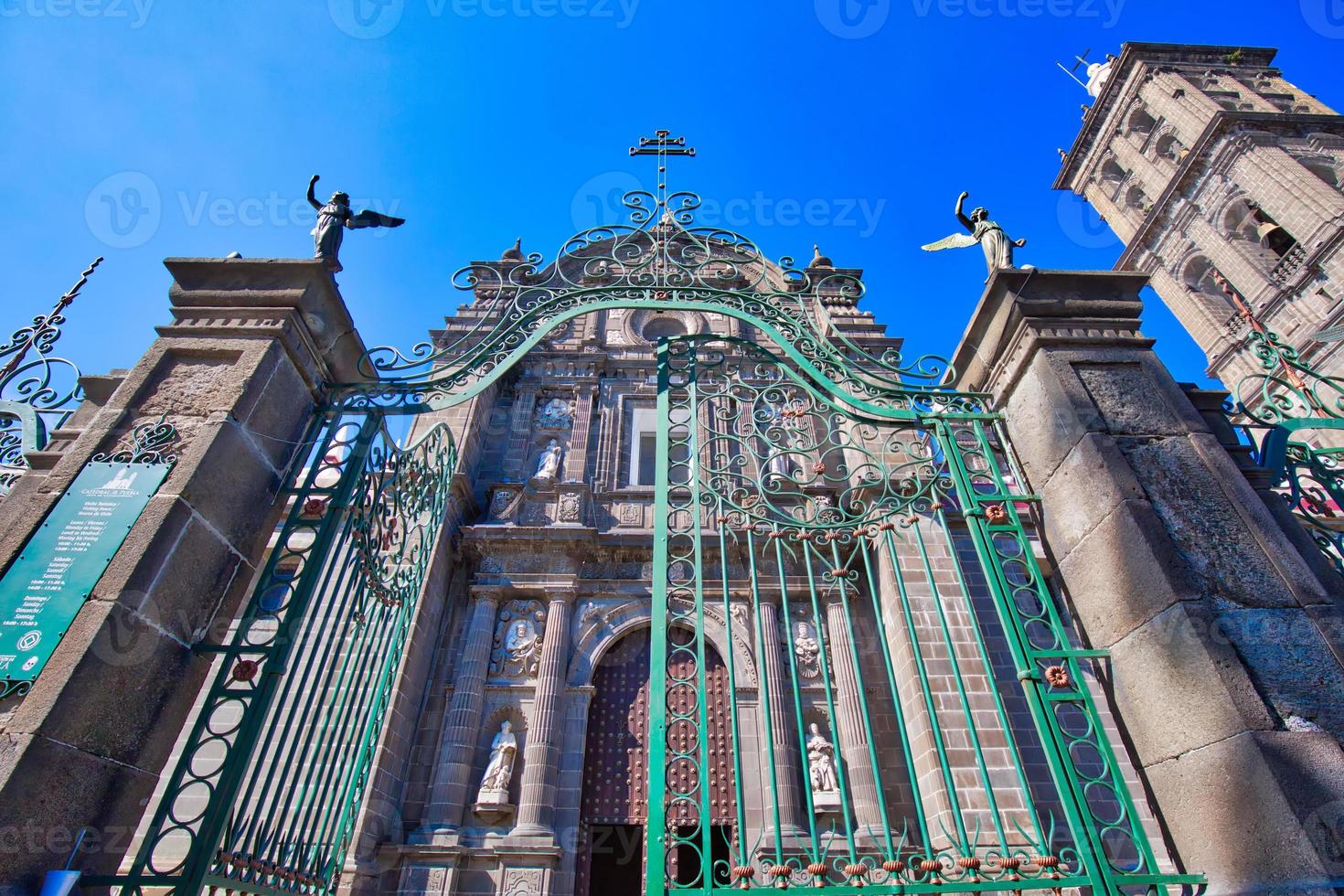 méxico, marco catedral central de puebla foto