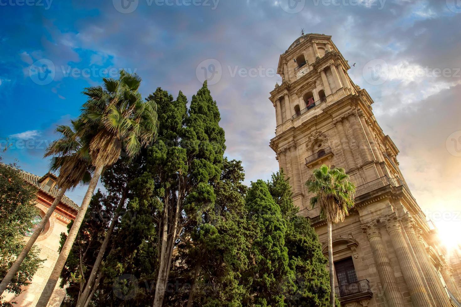 cênica catedral católica central de málaga catedral de encarnacion, andaluzia, espanha foto