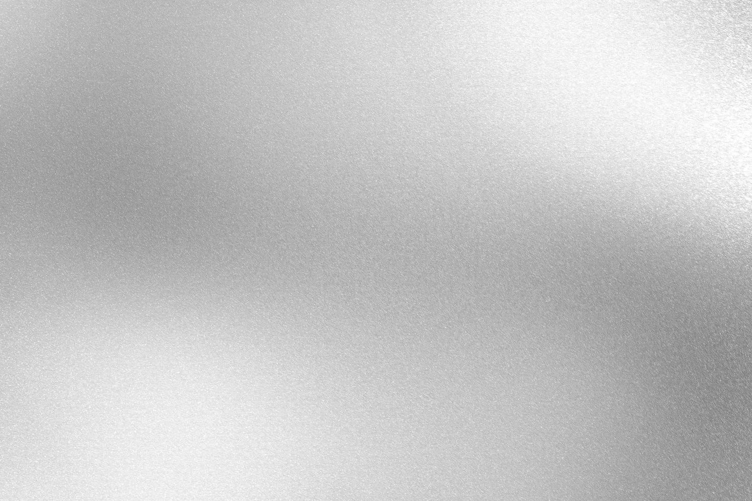 superfície de parede de metal de folha de prata brilhante, fundo de textura abstrata foto