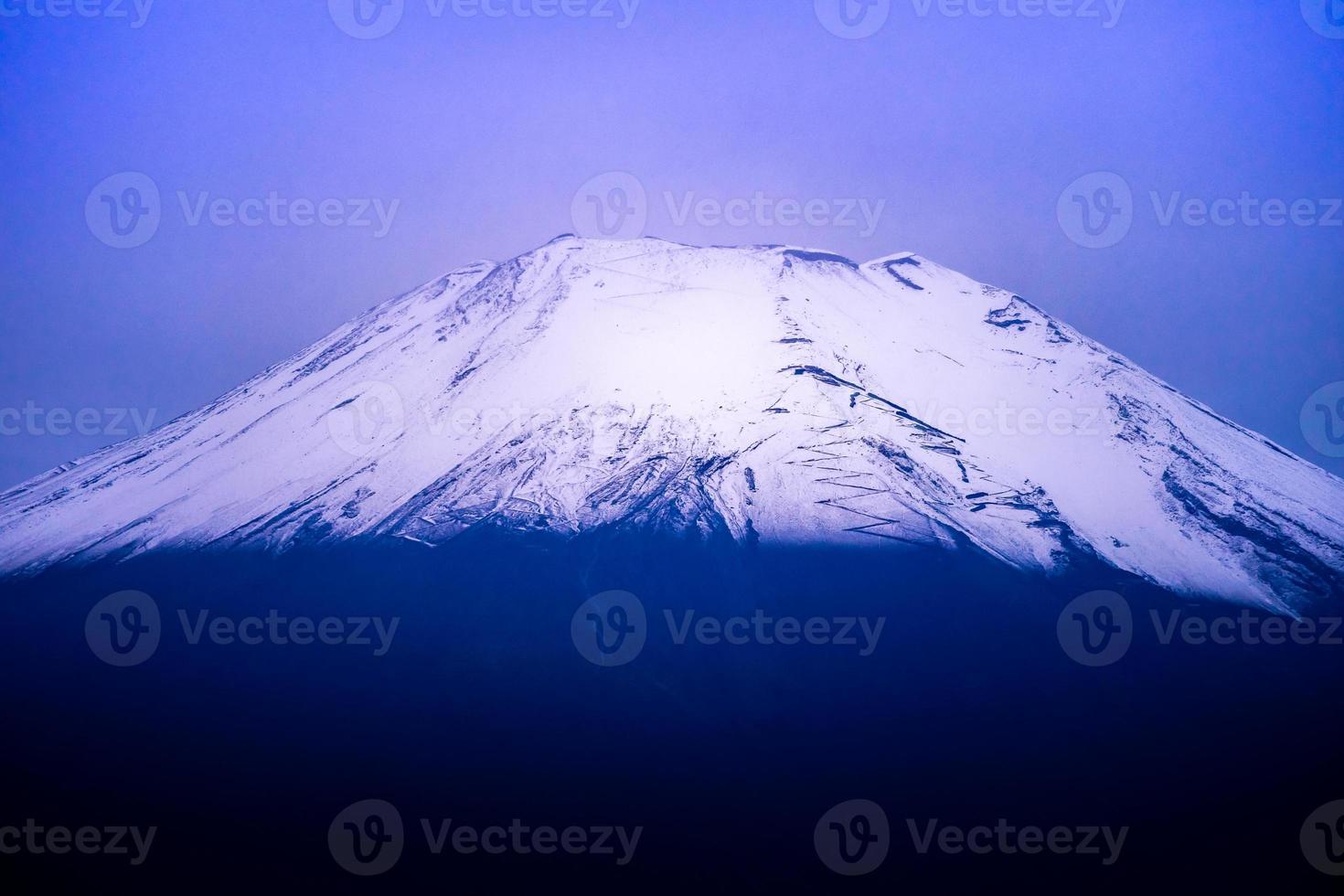 feche o monte fuji pela manhã. foto