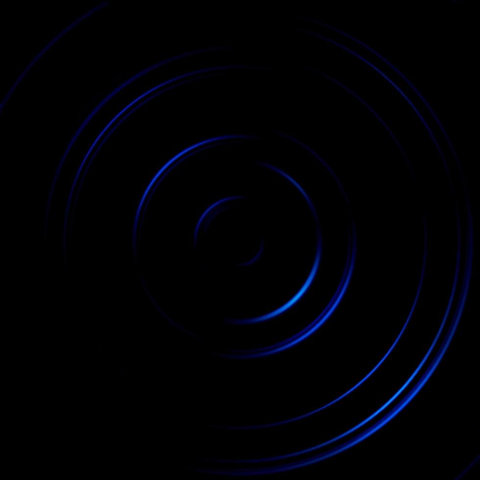 sinal de círculo azul abstrato em fundo preto foto