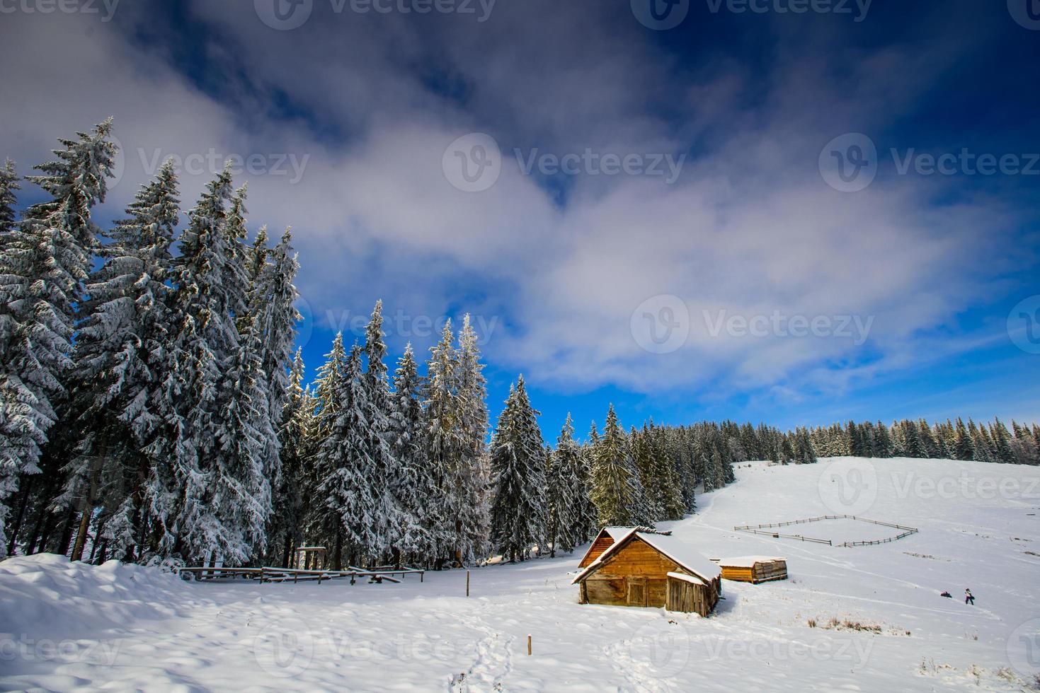 casinha nas montanhas foto