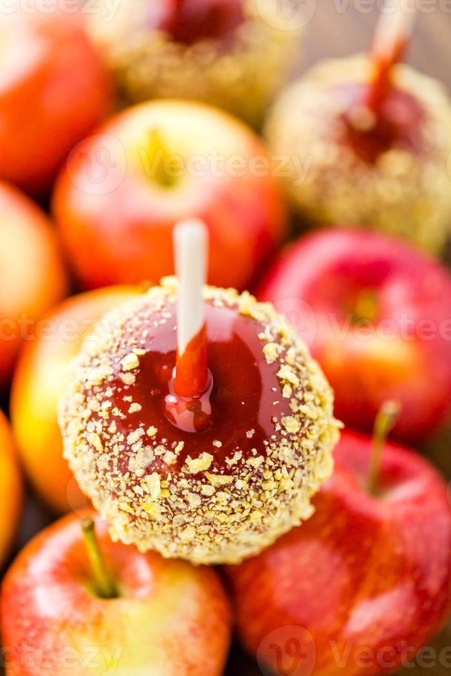 maçãs caramelo foto