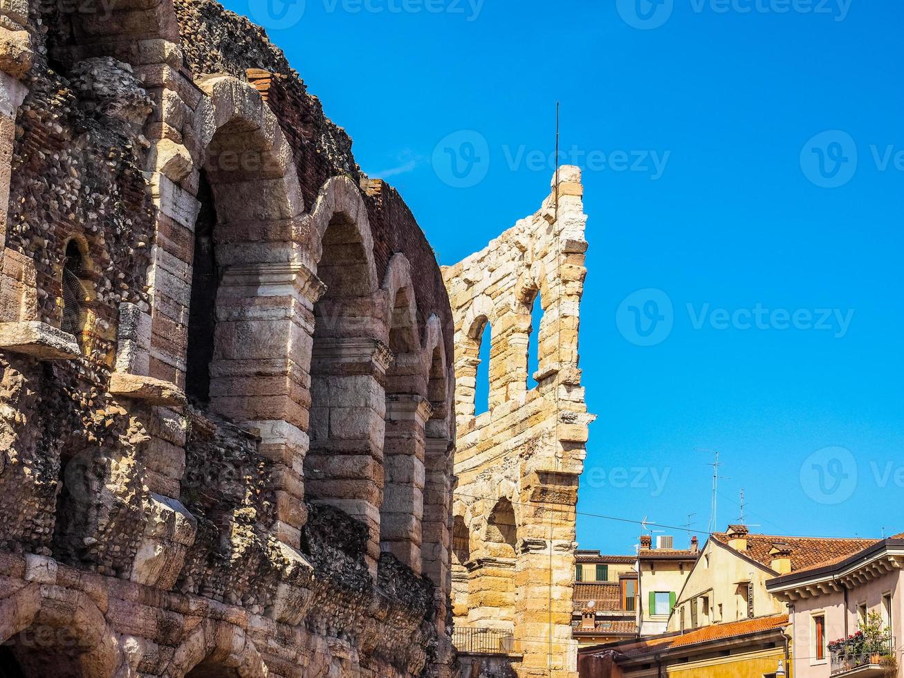 hdr verona arena anfiteatro romano foto