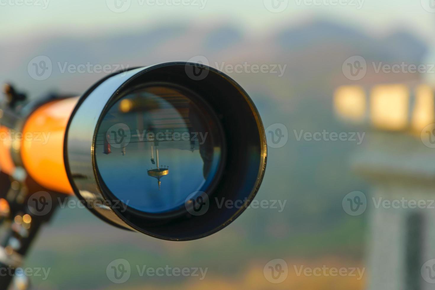 imagem refletida da lente da estrela. foto