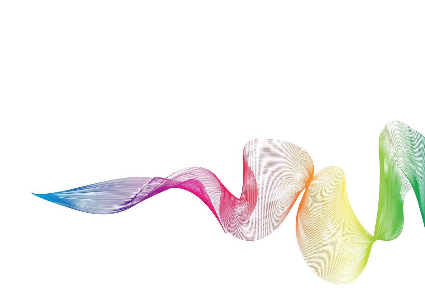 projeto abstrato do fundo da onda. fundo de arte de linha elegante com ondas coloridas brilhantes. linha ondulada curvada em fundo branco. foto