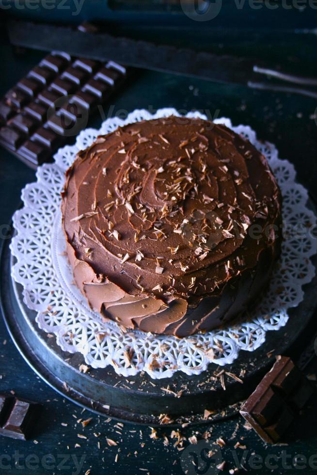 bolo de chocolate gelado foto