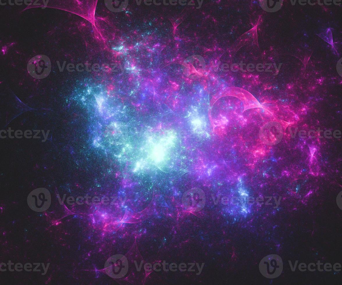 fundo abstrato arte fractal, sugestivo de astronomia e nebulosa. nebulosa gerada por computador da arte da ilustração do fractal. foto