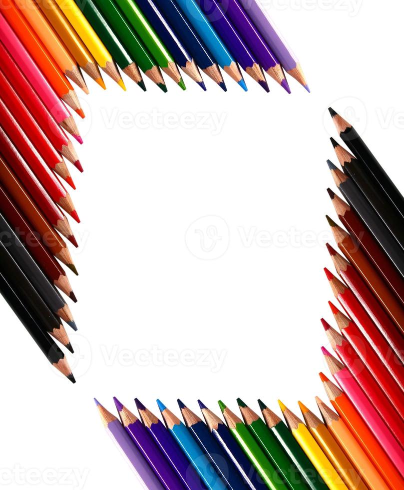moldura feita com lápis de cor giz de cera foto