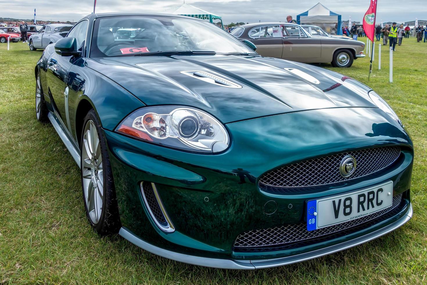 shoreham-by-sea, west sussex, reino unido, 2014. cupê jaguar xk foto