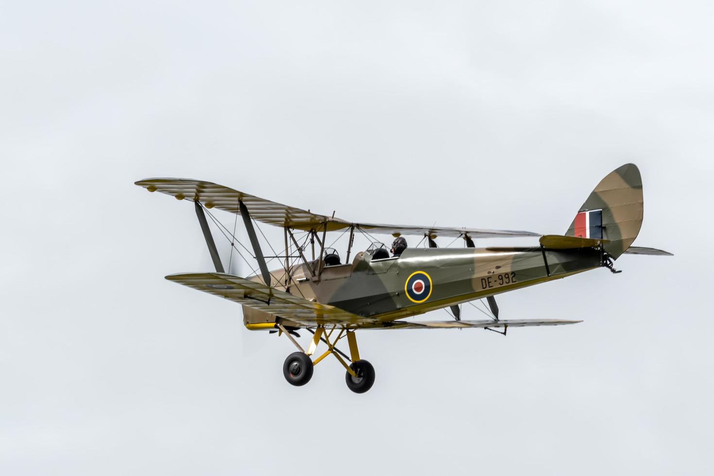 shoreham-by-sea, west sussex, reino unido, 2014. de havilland dh82a tiger moth foto