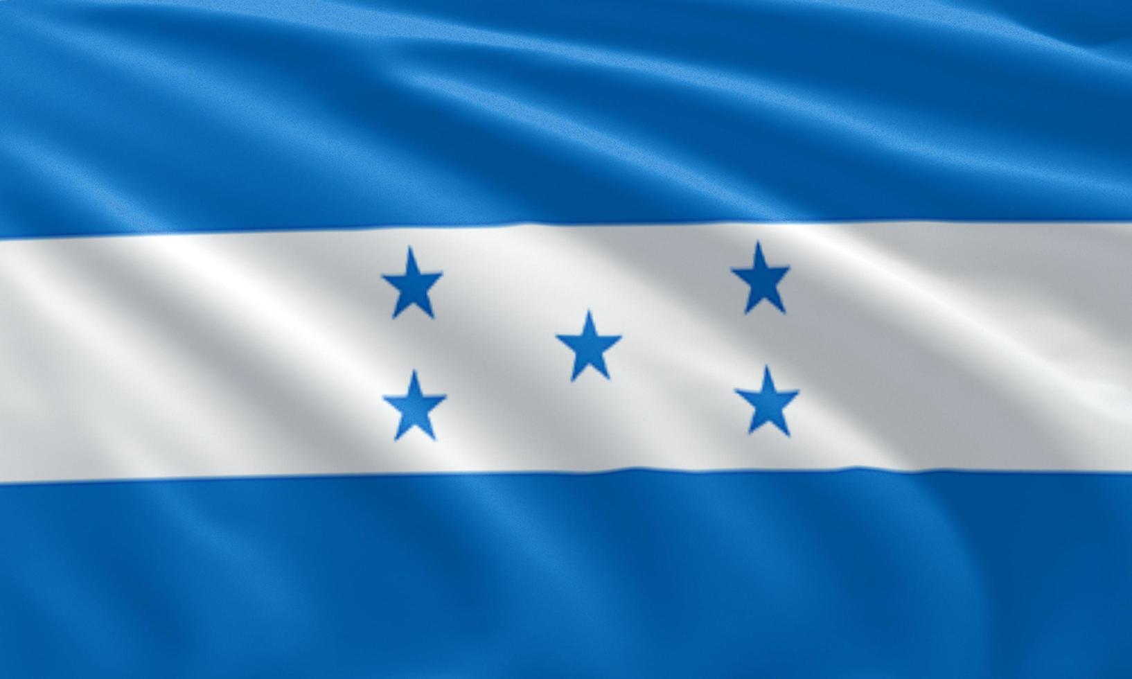 close-up acenando a bandeira de honduras foto