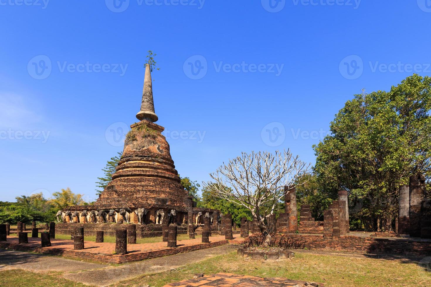 Wat Chang Lom, Parque Histórico Shukhothai, Tailândia foto