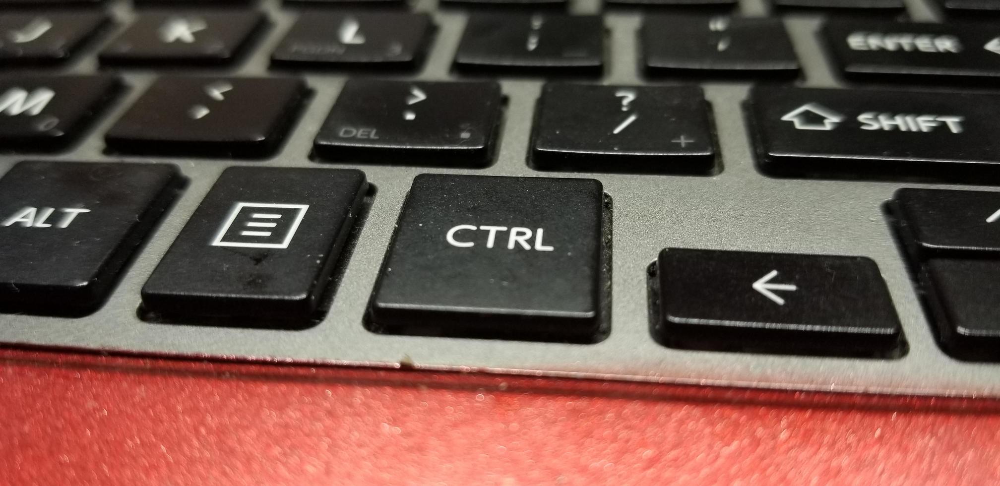 teclado de laptop super close-up photo foto