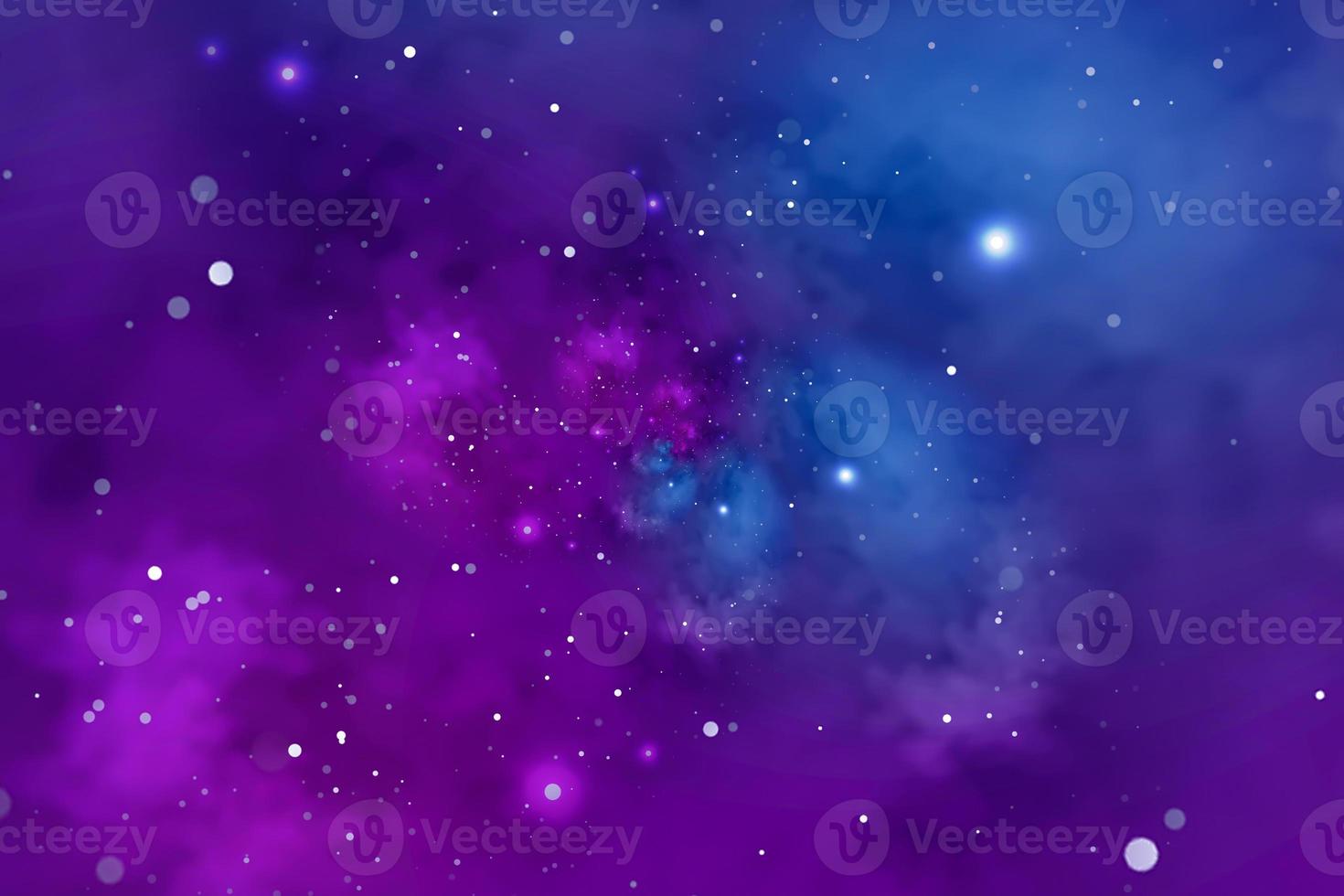 fundo estrelado com nebulosa azul e violeta. conceito de espaço, astronomia, galáxia, universo, ciência foto