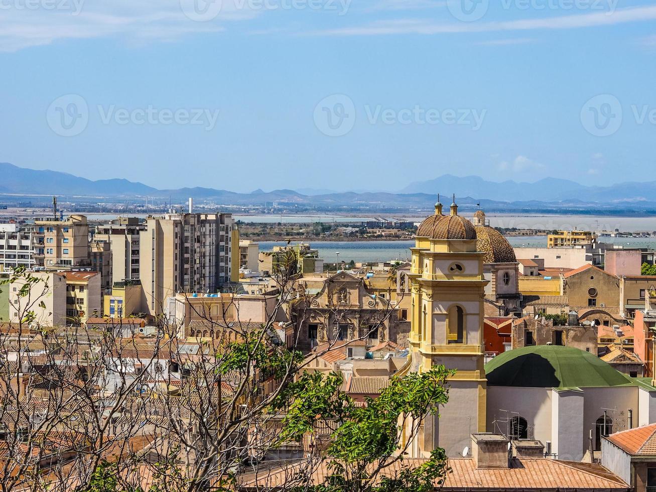 hdr vista aérea de cagliari foto