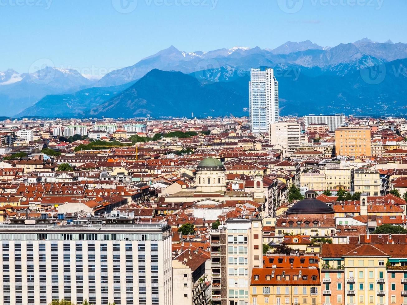 hdr vista aérea de torino foto