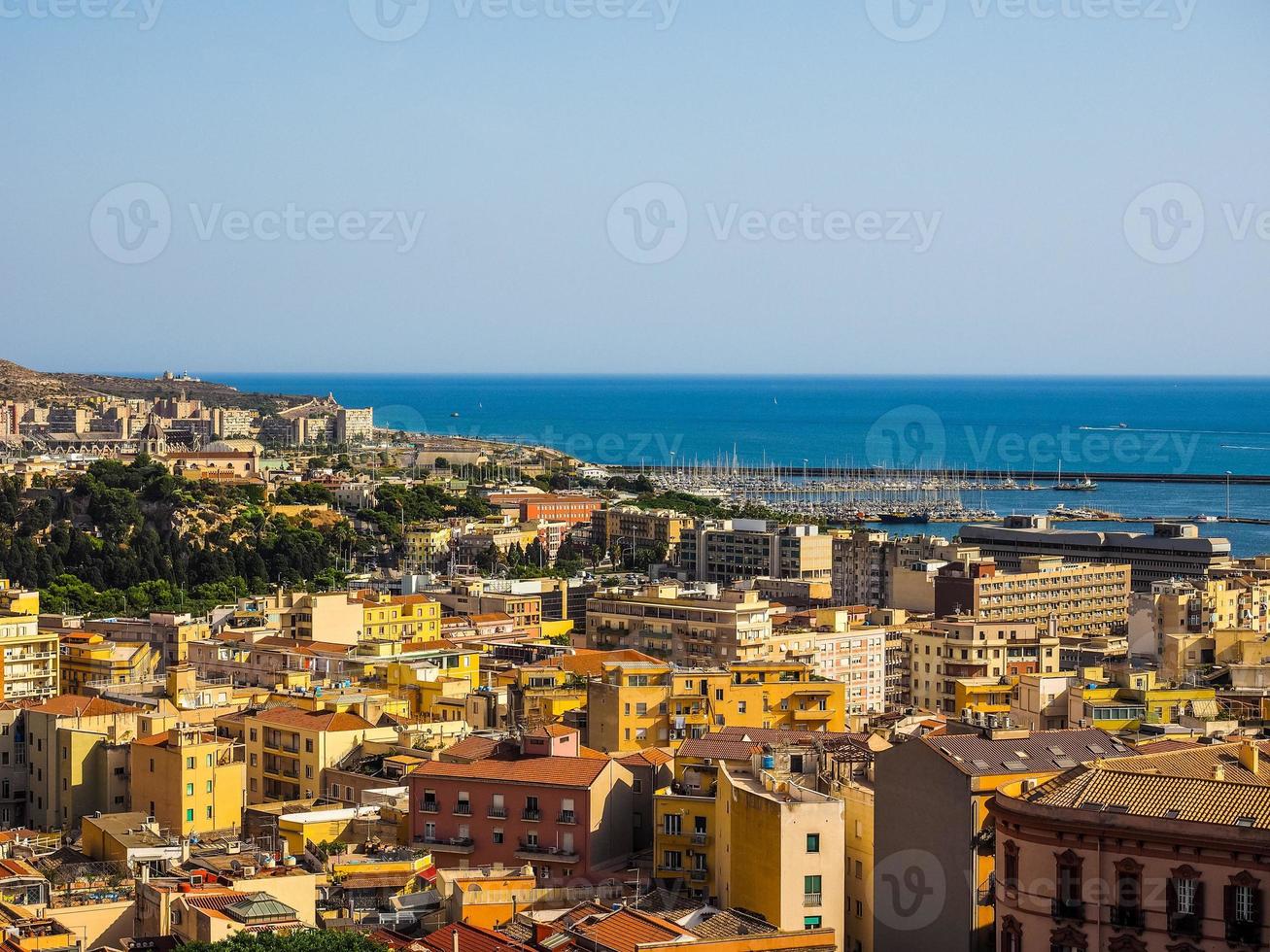 hdr vista aérea de cagliari foto