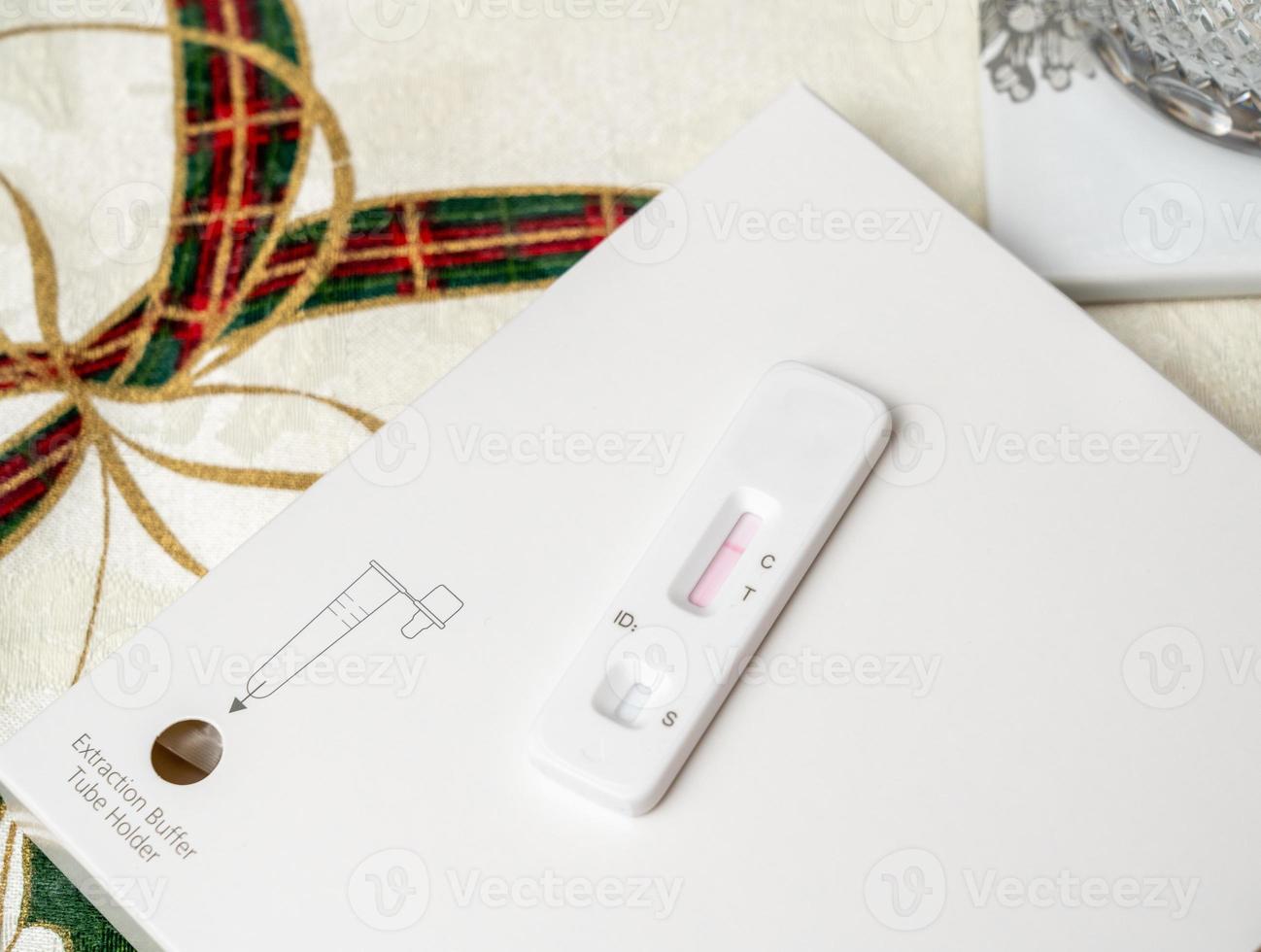 kit de autoteste para covid-19 mostrando resultado negativo no natal foto