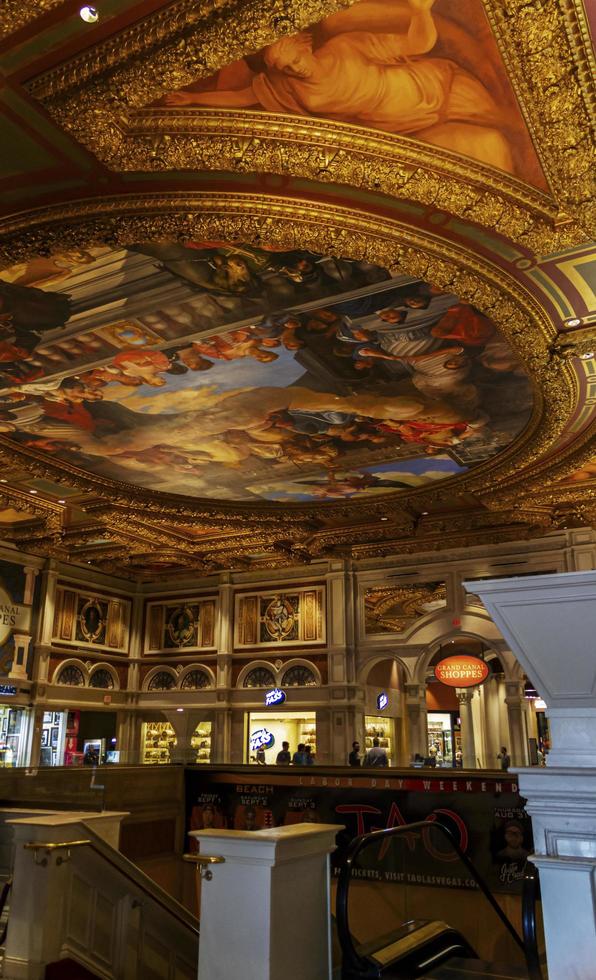 las vegas, nv, eua - 29 de agosto de 2017 teto de arte interior do famoso cassino veneziano foto