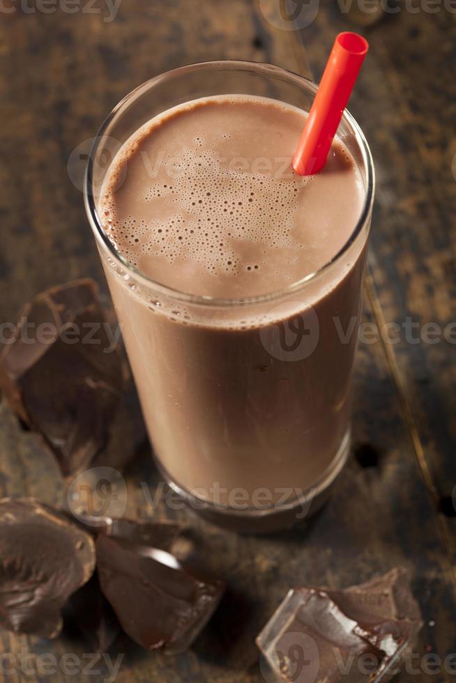 refrescante delicioso leite com chocolate foto