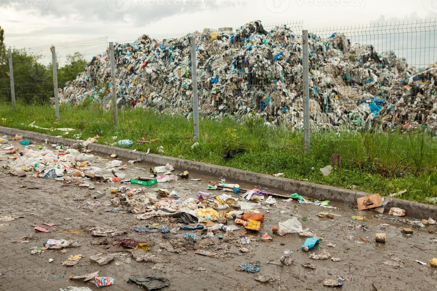 coleta de lixo separada. conceito de poluição. bobagem foto