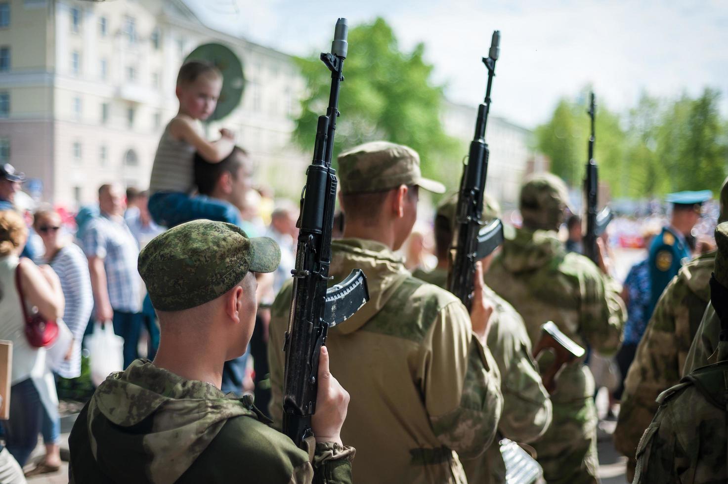 nizhny novgorod, rússia-9 de maio de 2019 desfile da vitória foto