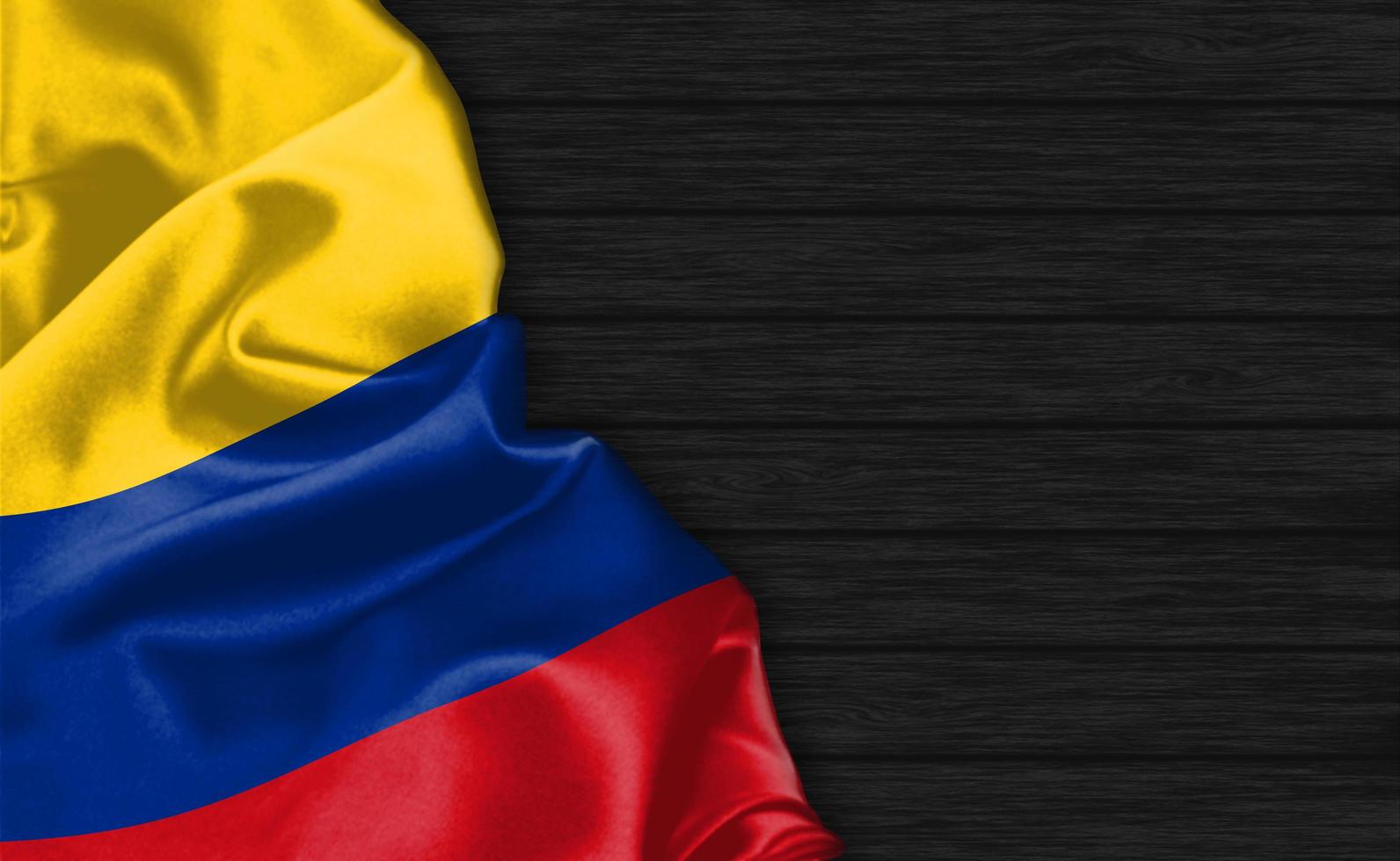 closeup de renderização 3D da bandeira da colômbia foto
