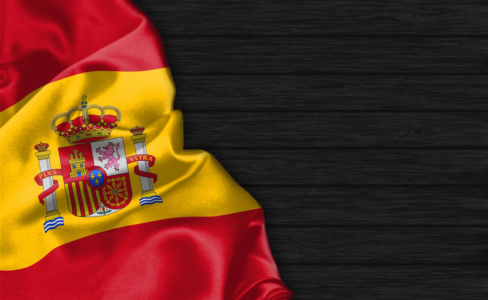 closeup de renderização 3D da bandeira da Espanha foto