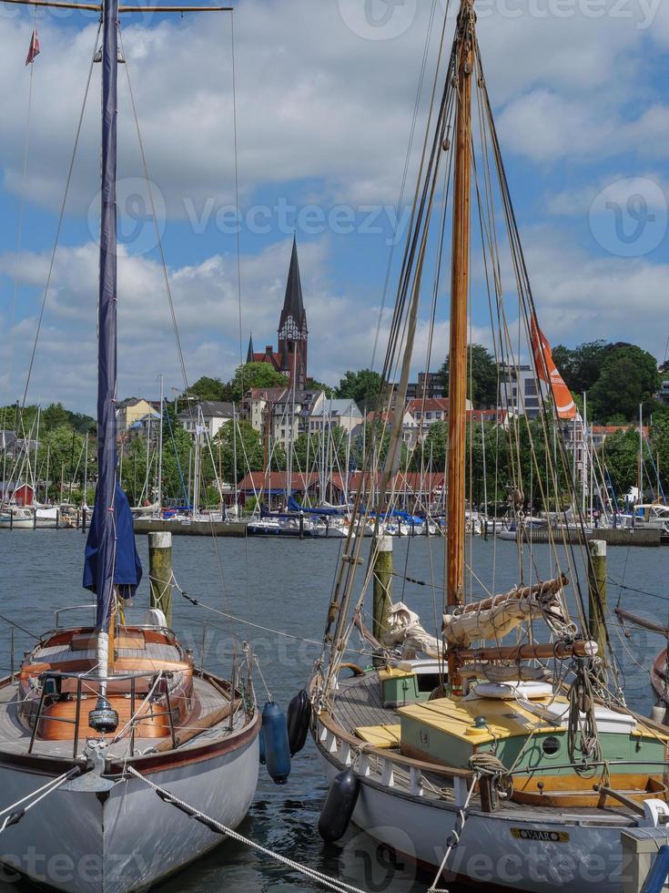 a cidade de Flensburg no mar Báltico foto