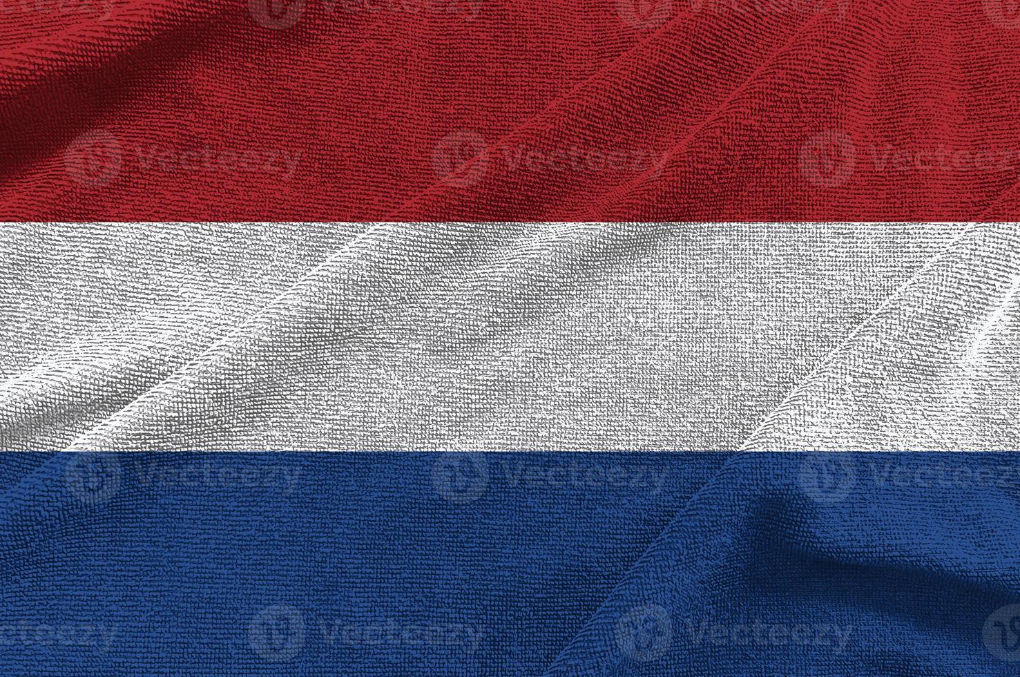 onda de bandeira holandesa isolada em png ou fundo transparente, símbolos da holanda, modelo para banner, cartão, publicidade, promover, comercial de tv, anúncios, web design, ilustração foto