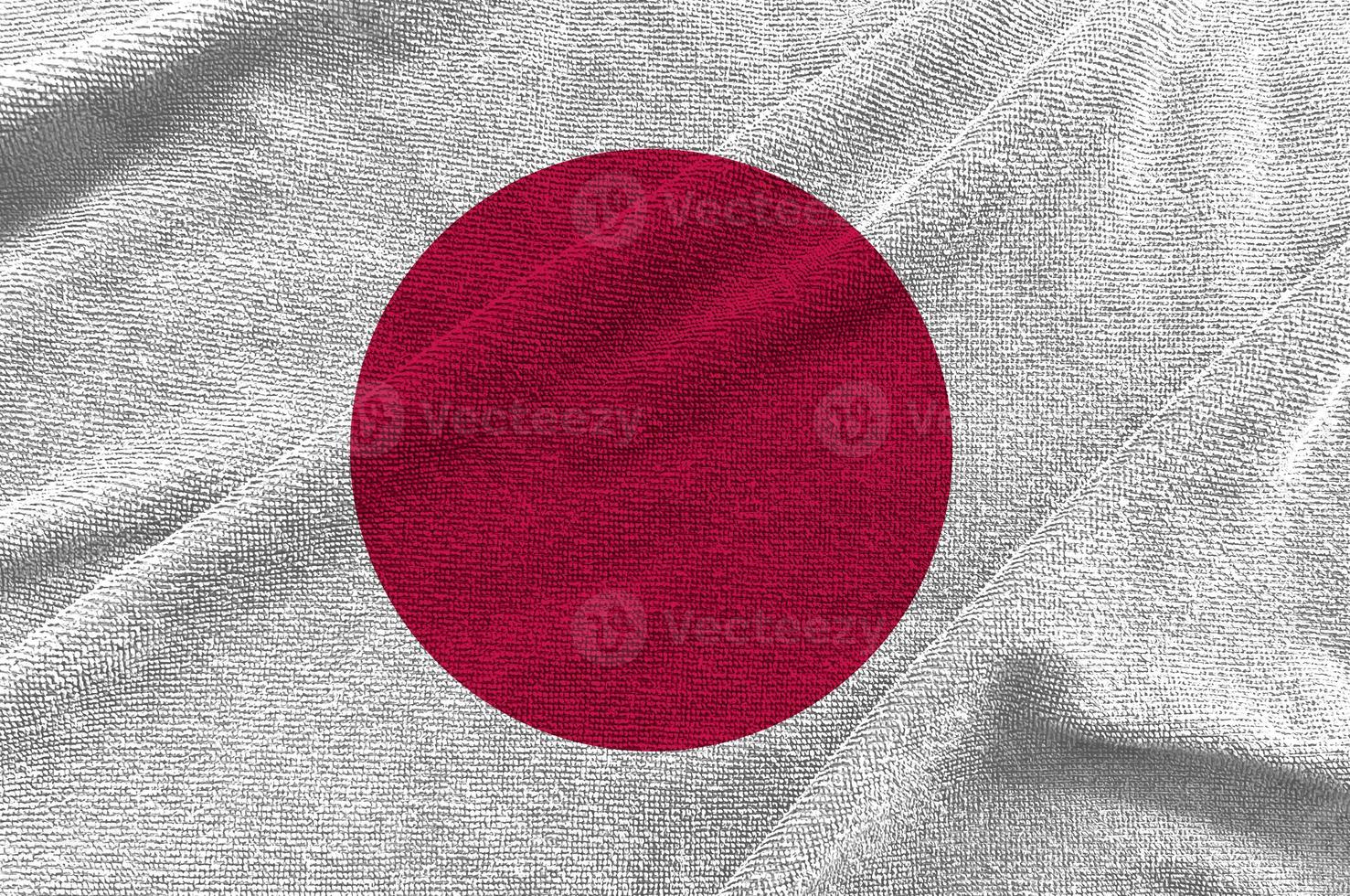 onda de bandeira do japão isolada em png ou fundo transparente, símbolos do japão, modelo para banner, cartão, publicidade, promover, comercial de tv, anúncios, web design, ilustração foto