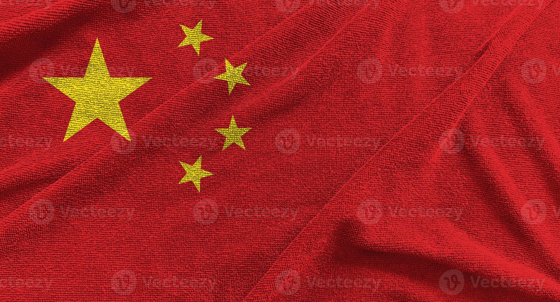 onda de bandeira da china isolada em png ou fundo transparente, símbolos da china, modelo para banner, cartão, publicidade, promover, comercial de tv, anúncios, web design, ilustração foto