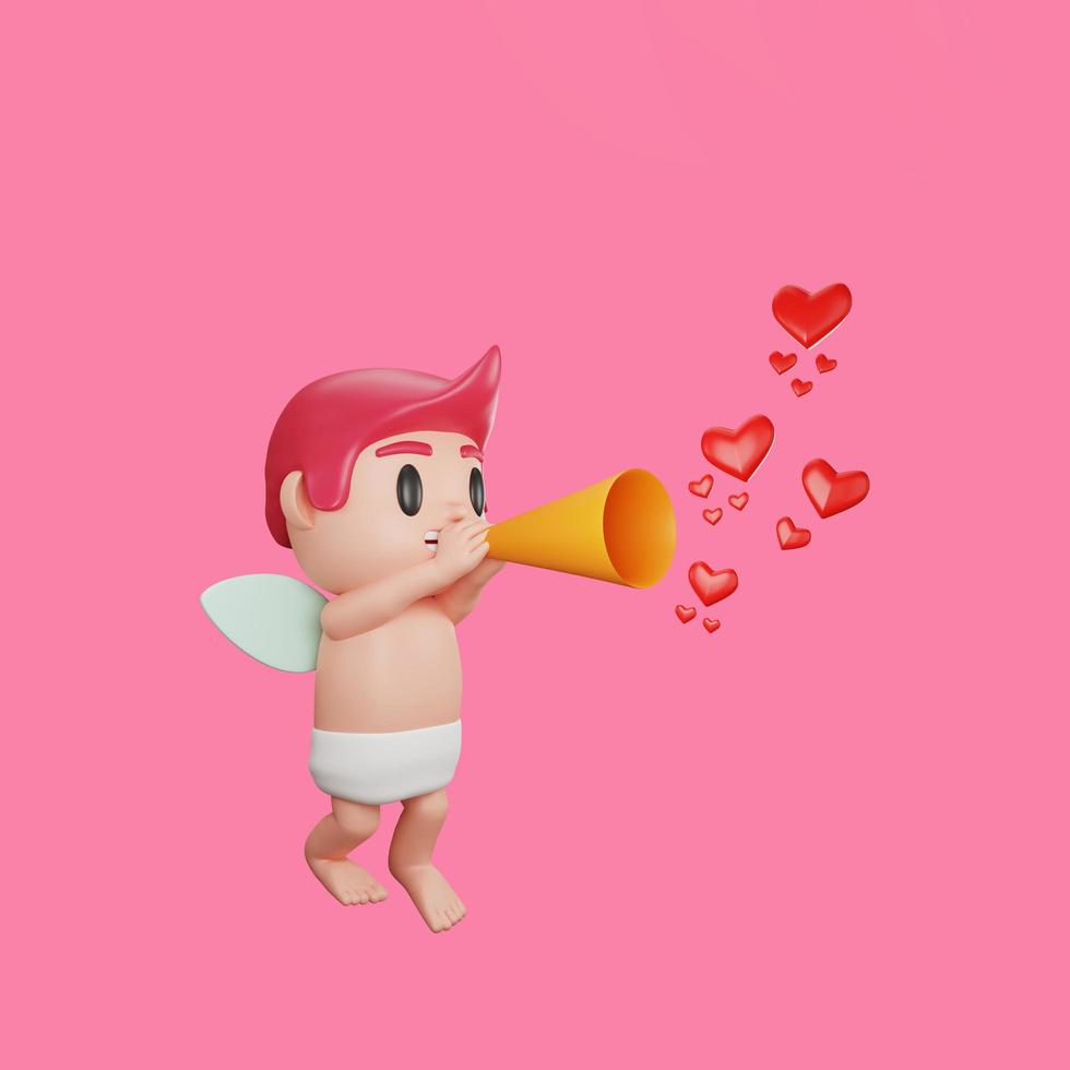 conceito de dia dos namorados de personagem cupido foto