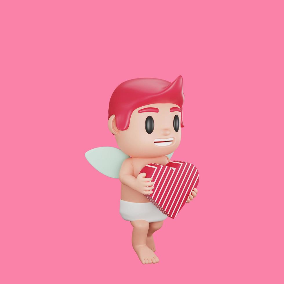 conceito de dia dos namorados de personagem cupido foto