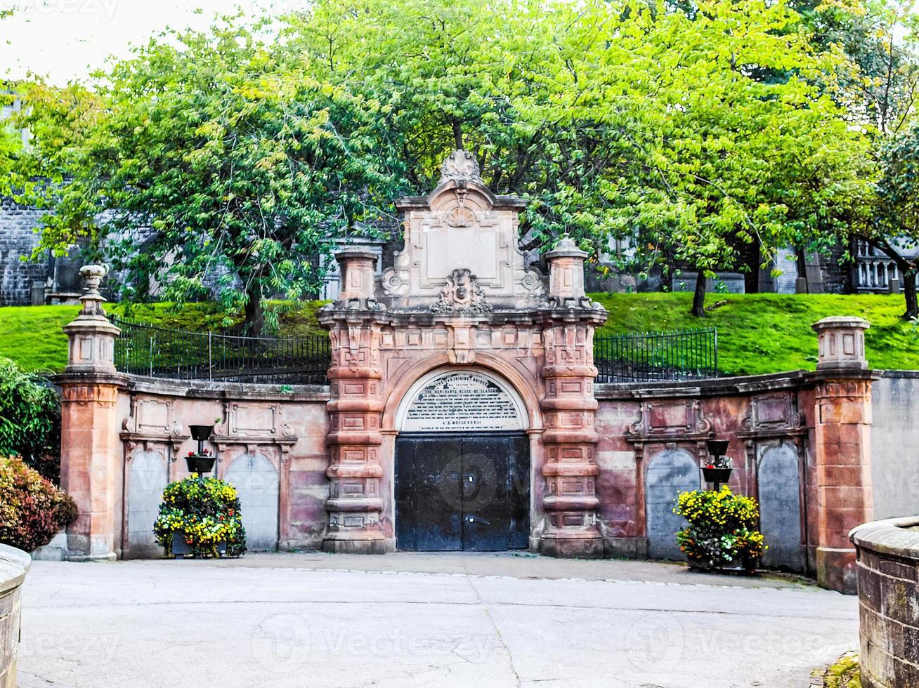 hdr necrópole do cemitério de glasgow foto